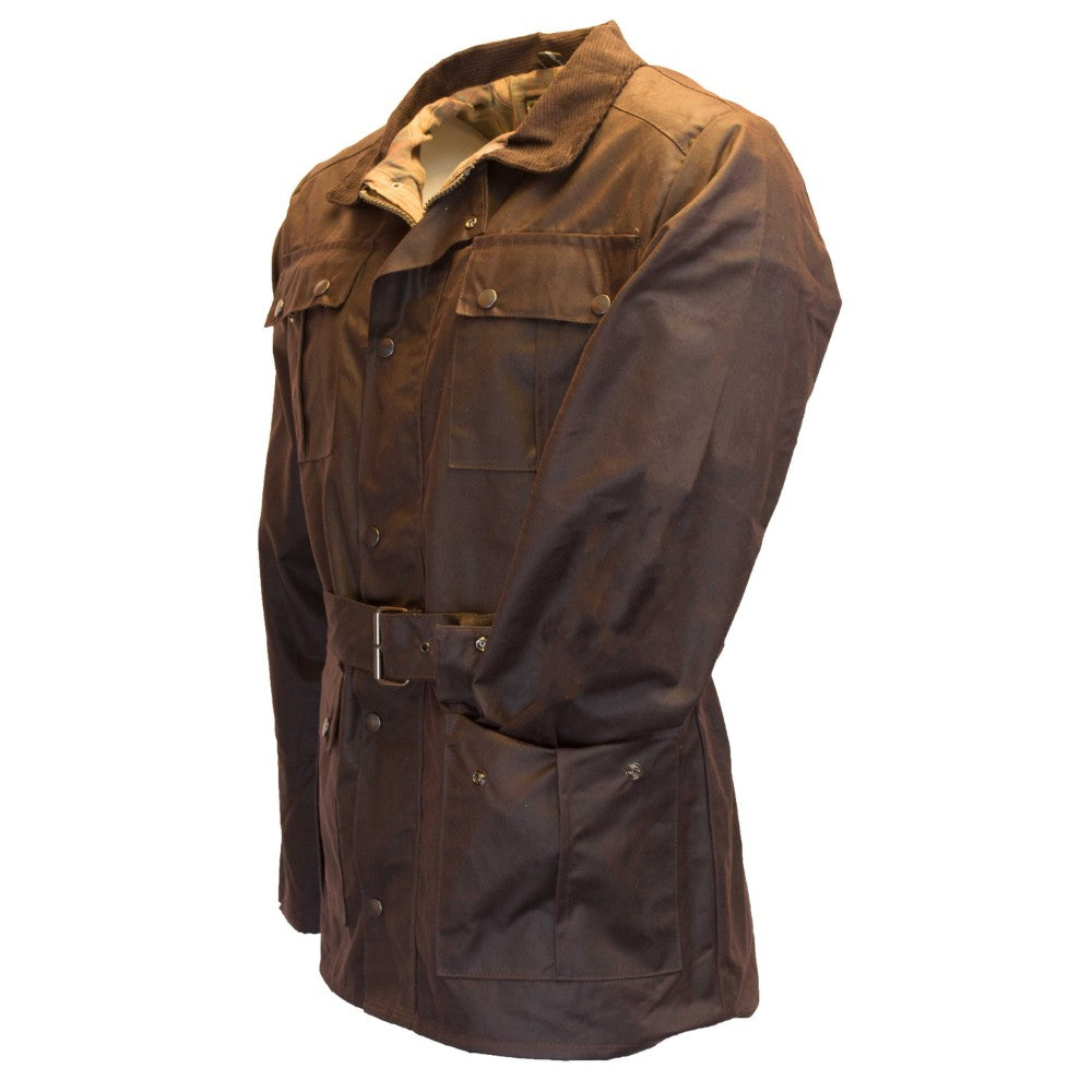 Walker & Hawkes Men's Brown Wax Grafton Biker Jacket