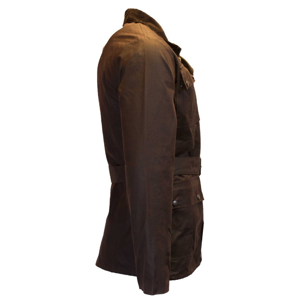 Walker & Hawkes Men's Brown Wax Grafton Biker Jacket