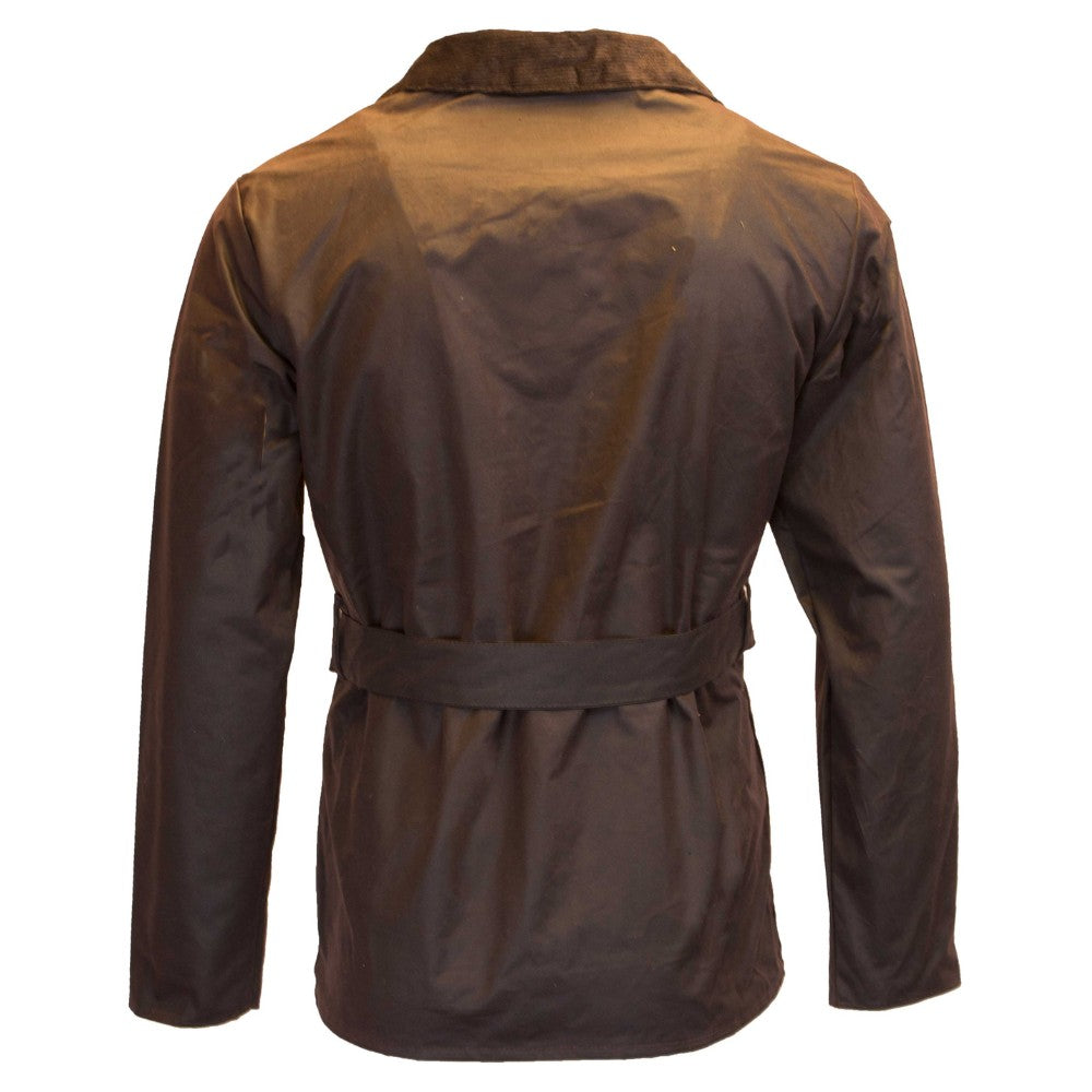 Walker & Hawkes Men's Brown Wax Grafton Biker Jacket