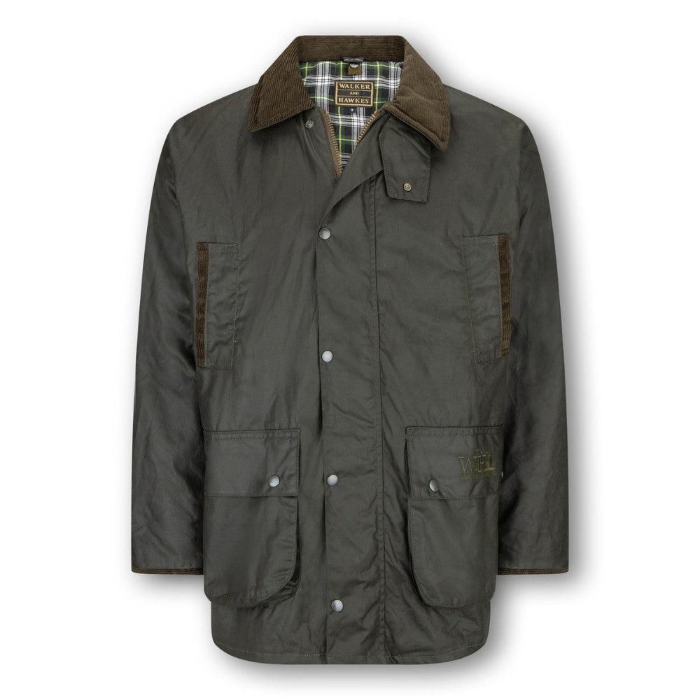 Walker & Hawkes Men's 3 in 1 Olive Greendale Wax Jacket