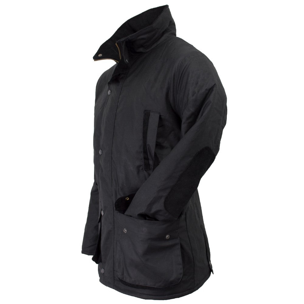 Walker & Hawkes Men's Black Hawthorn Wax Jacket