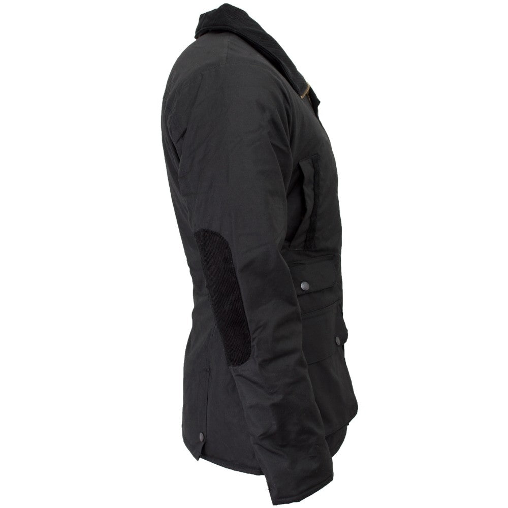 Walker & Hawkes Men's Black Hawthorn Wax Jacket