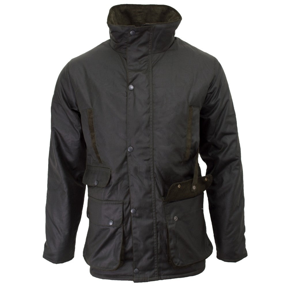 Walker & Hawkes Men's Olive Hawthorn Wax Jacket
