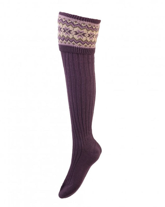 House of Cheviot Ladies Thistle Fairisle Country Socks