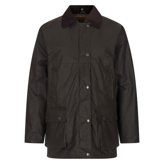Walker & Hawkes Ladies Brown Kirkstall Padded Wax Jacket