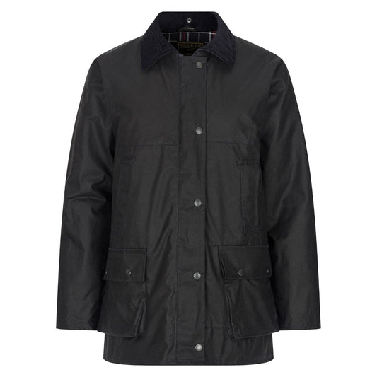 Walker & Hawkes Ladies Navy Kirkstall Padded Wax Jacket