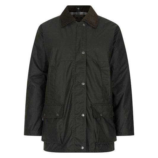 Walker & Hawkes Ladies Olive Kirkstall Padded Wax Jacket