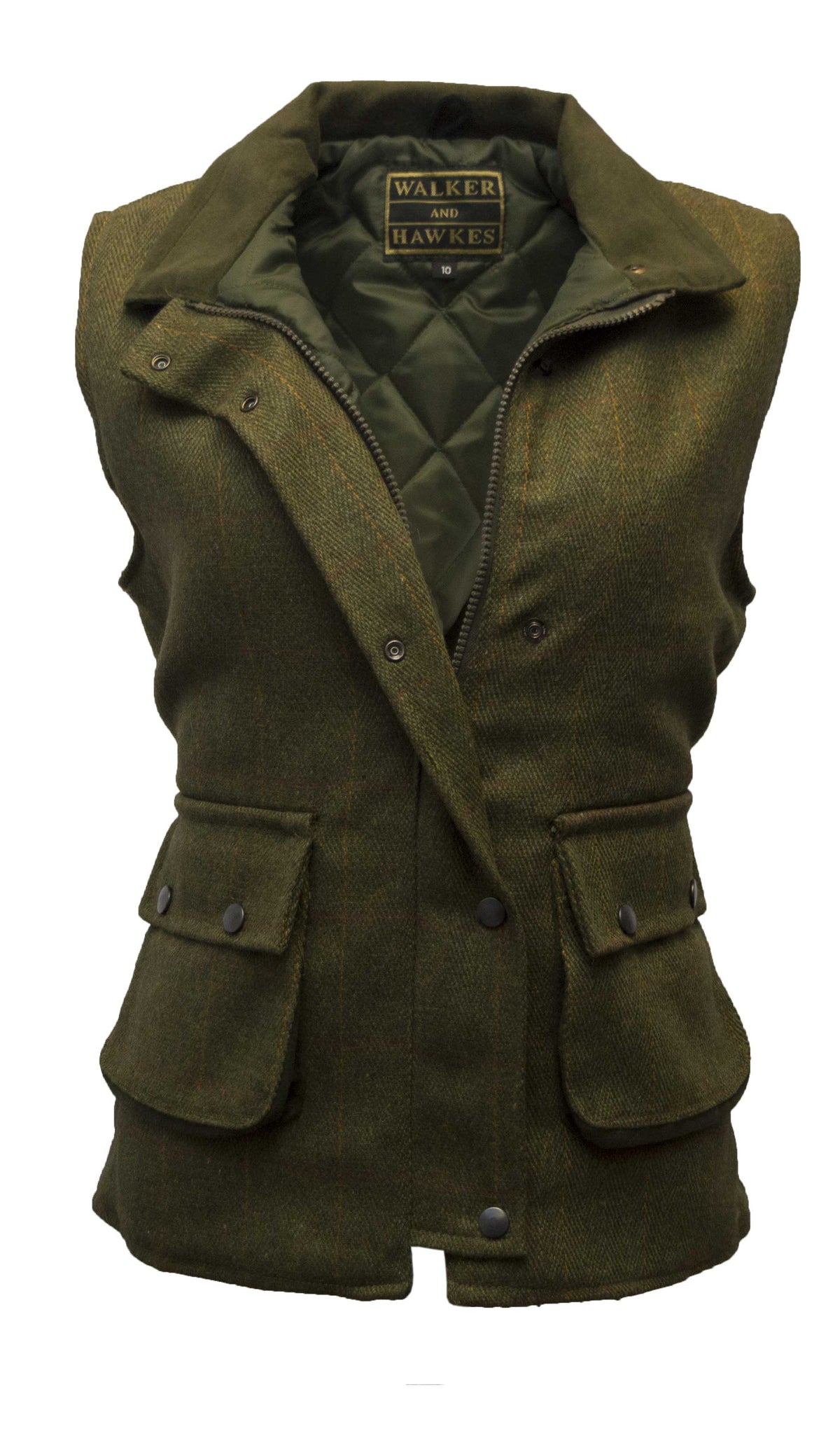 Walker & Hawkes Ladies Bayston Gilet in Dark Sage
