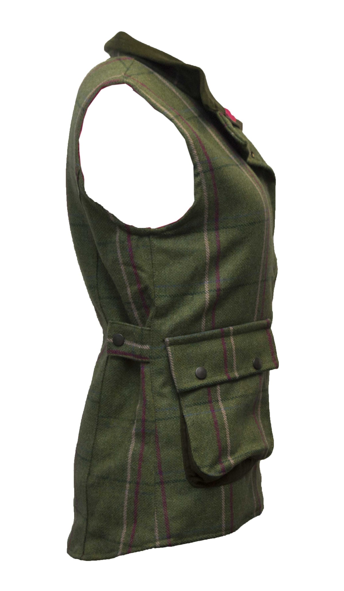 Walker & Hawkes Ladies Bayston Gilet with Pink Overcheck