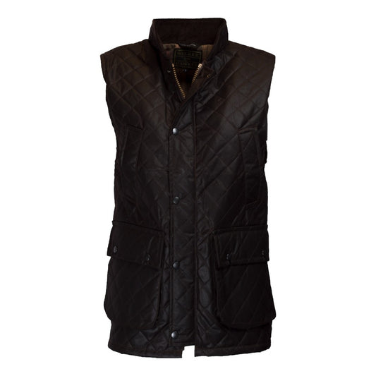 Walker & Hawkes Brown Diamond Quilted Lincoln Wax Gilet