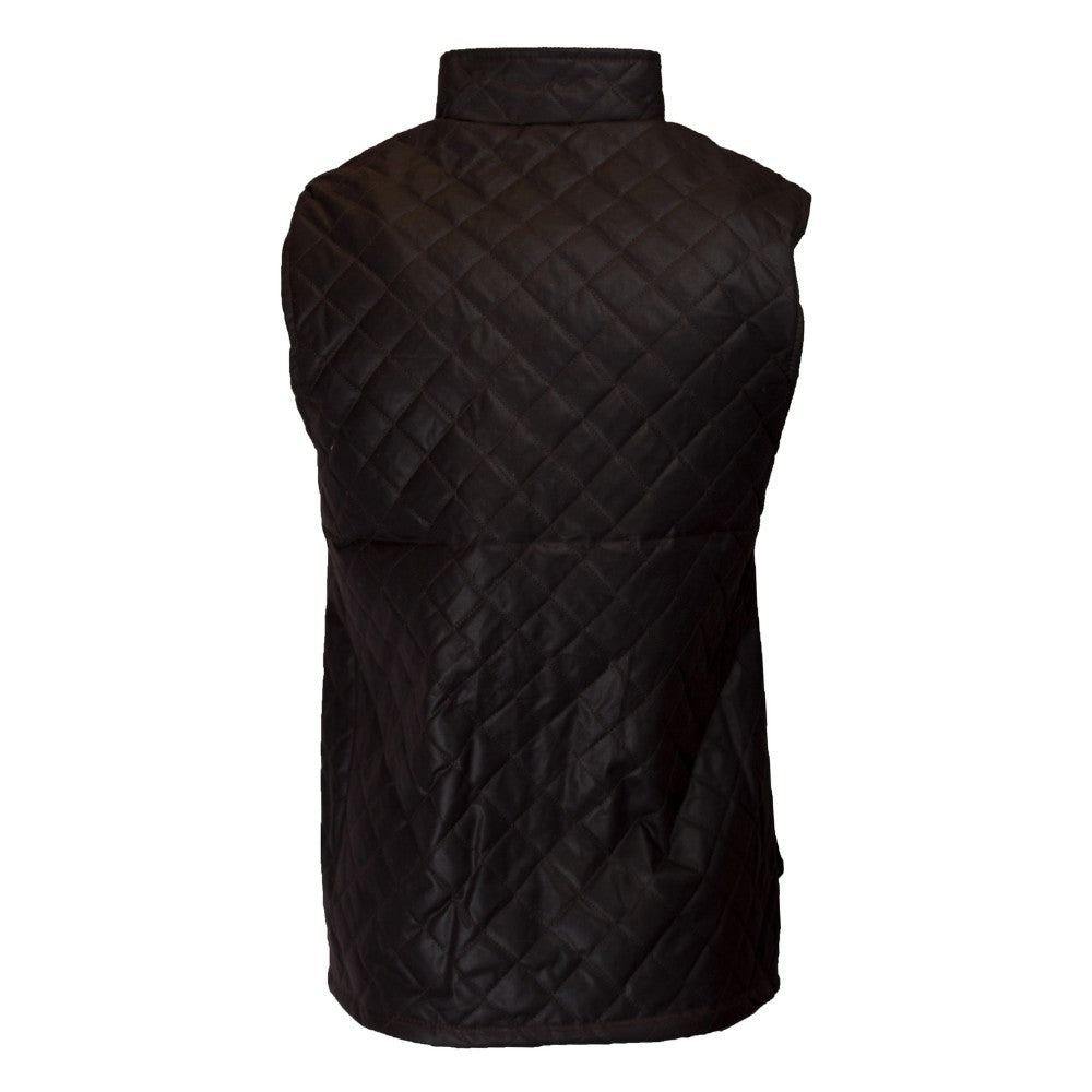 Walker & Hawkes Brown Diamond Quilted Lincoln Wax Gilet