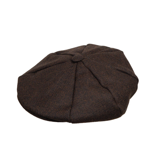 Dents Lanford Abraham Moon Brown Plain Tweed Newsboy Cap