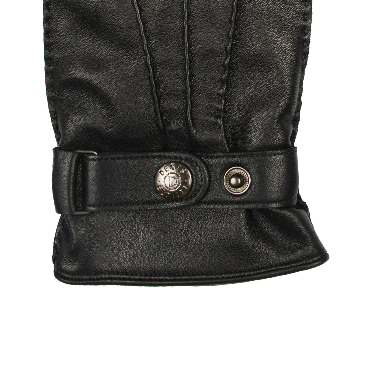 Dents Tetbury Men's Leather Black Cashmere Gloves