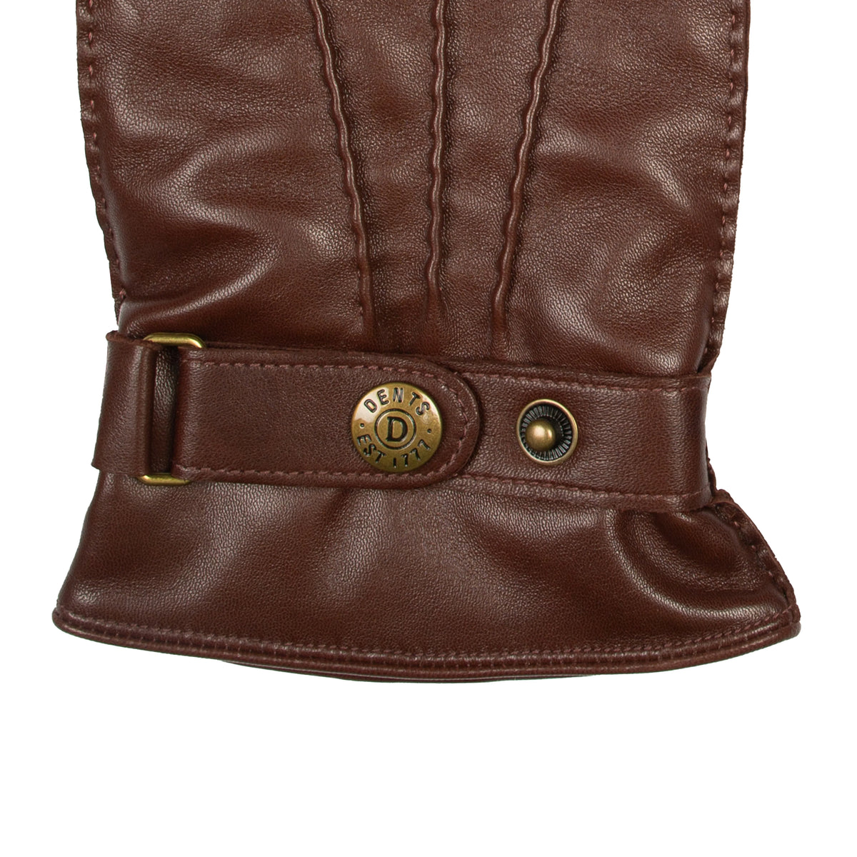 Dents Tetbury Men's Leather Chestnut Cashmere Gloves