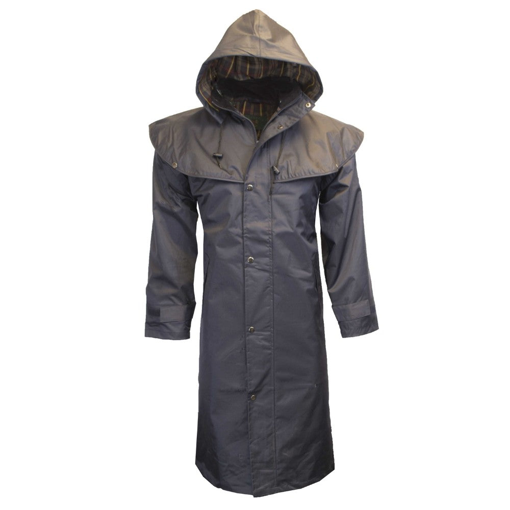 Walker & Hawkes Men's Navy Midland Cape Coat