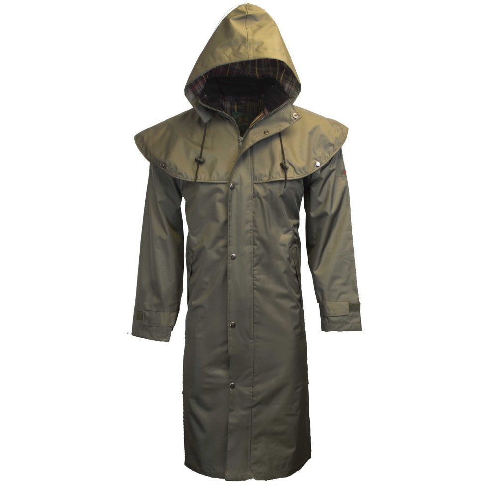 Walker & Hawkes Men's Olive Midland Cape Coat
