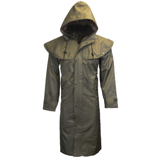 Walker & Hawkes Men's Olive Midland Cape Coat