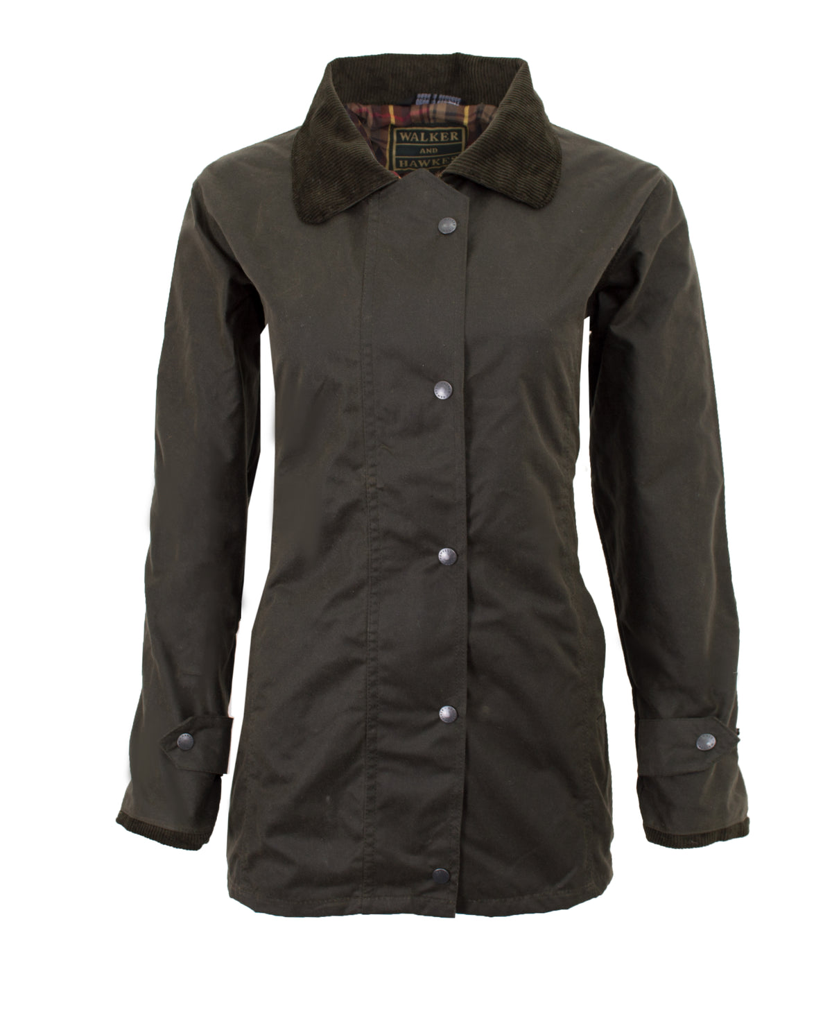 Walker & Hawkes Ladies Olive Wax Victoria Antique Jacket