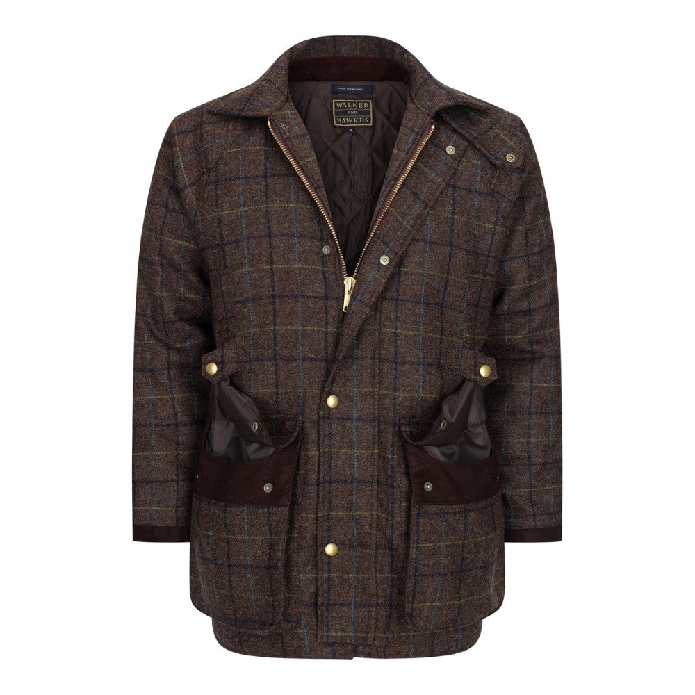 Walker & Hawkes Ryton Abraham Moon Brown Overcheck Tweed Jacket