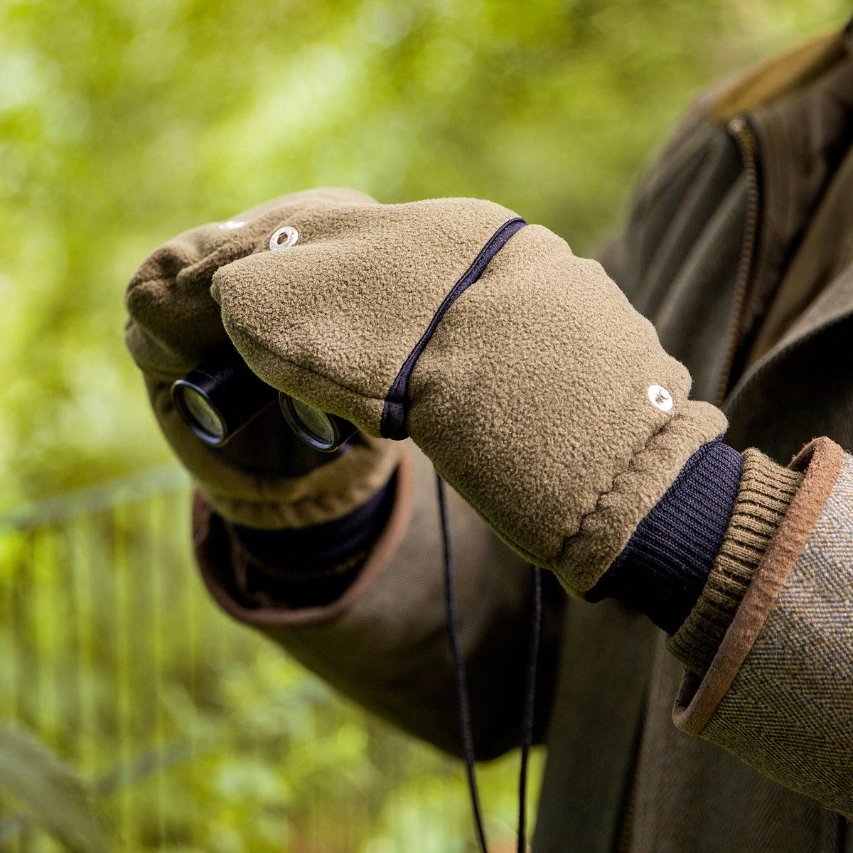 Dents Holland Men's Olive Polar Fleece Lined Hunting Gloves