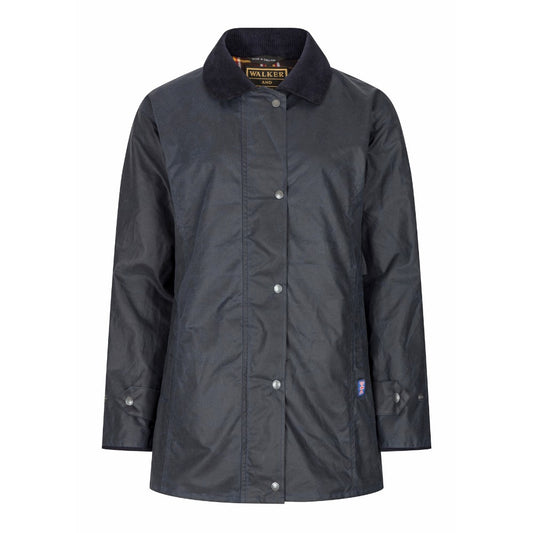 Walker & Hawkes Ladies Navy Victoria Wax Antique Jacket