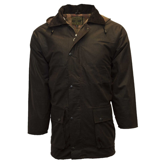 Walker & Hawkes Men's Brown Padded Blackstone Wax Jacket