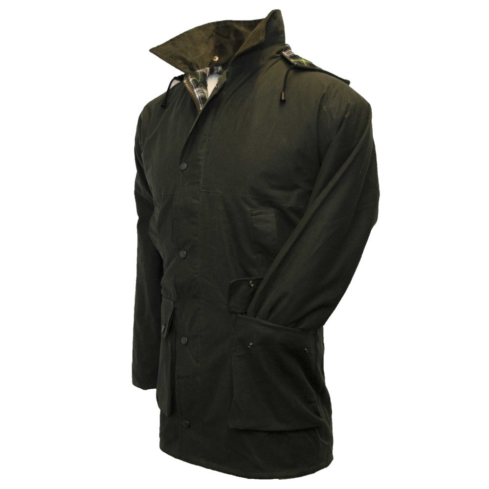 Walker & Hawkes Men's  Padded Olive Blackstone Wax Jacket