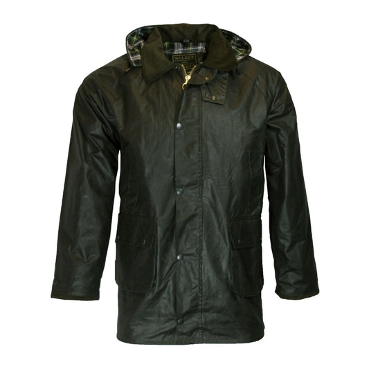 Walker & Hawkes Men's Olive Cupra Wax Poacher Jacket