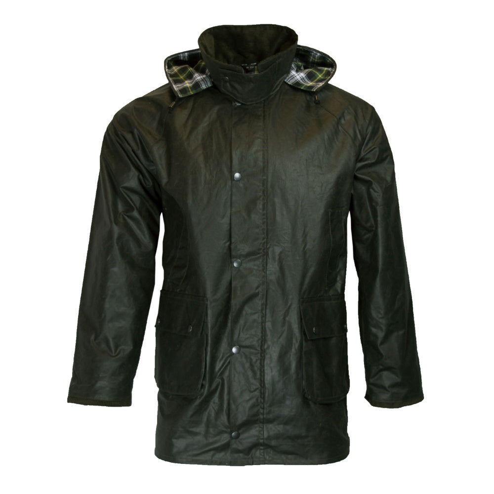 Walker & Hawkes Men's Olive Cupra Wax Poacher Jacket