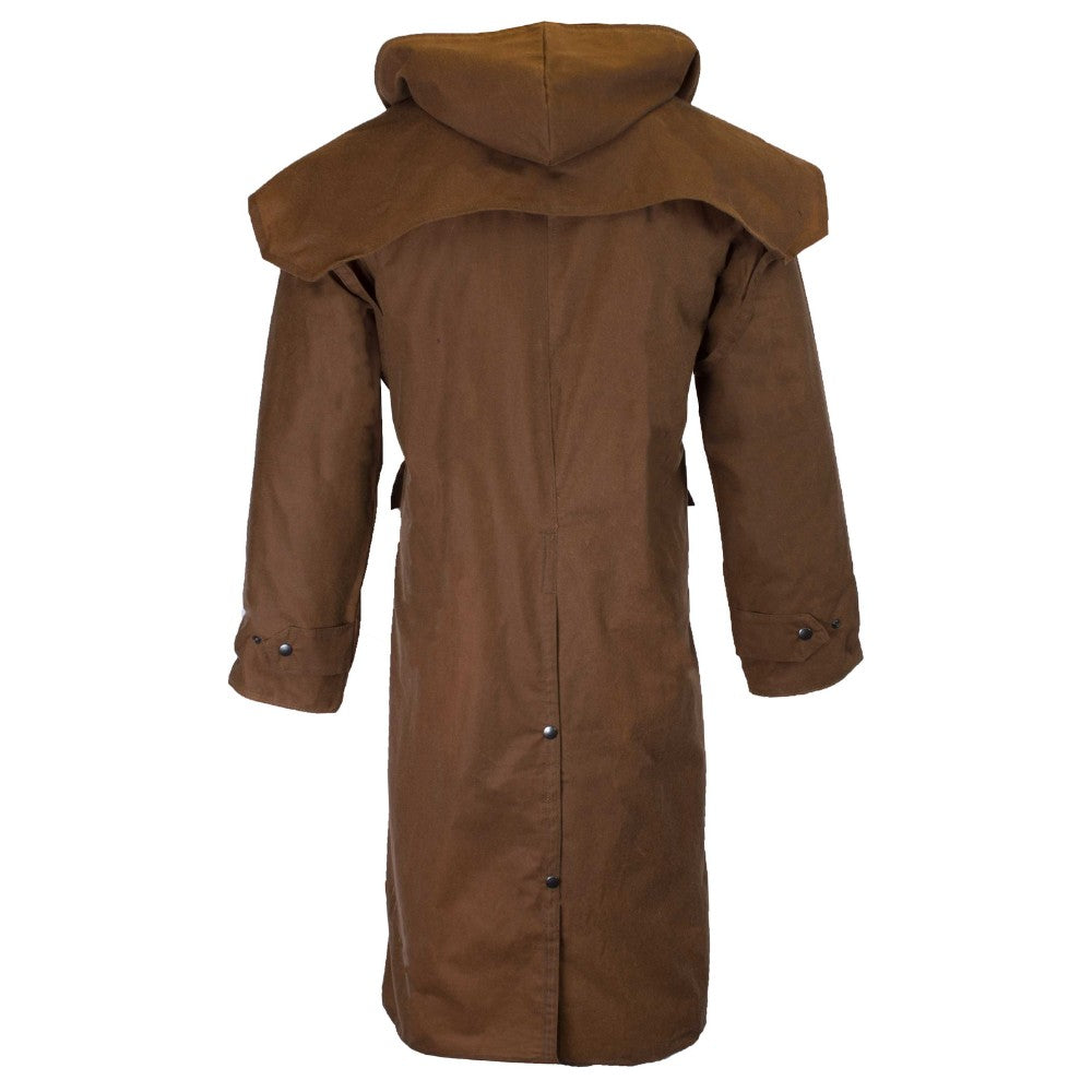 Walker & Hawkes Men's Beige Wax Stockman Cape Coat