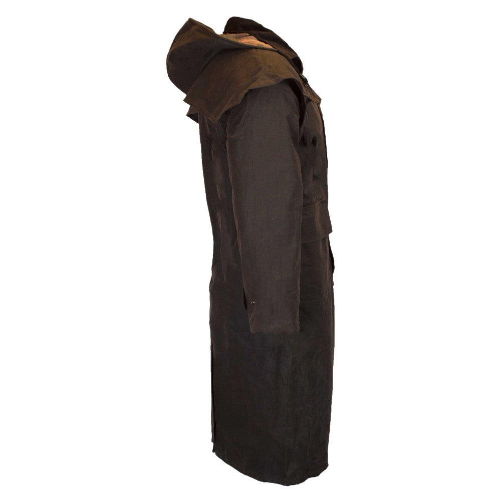 Walker & Hawkes Men's Brown Wax Stockman Cape Coat
