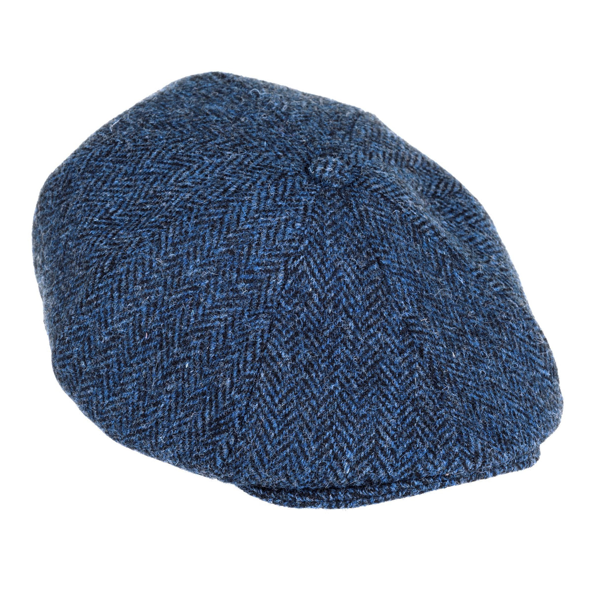 Harris Tweed 8-Piece Blue Herringbone Cap