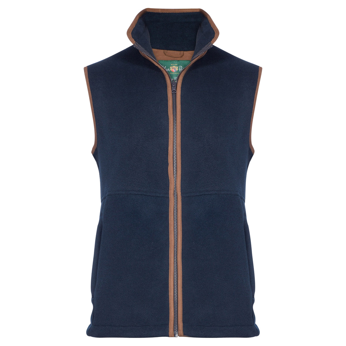 Alan Paine Aylsham Kids Fleece Gilet In Navy