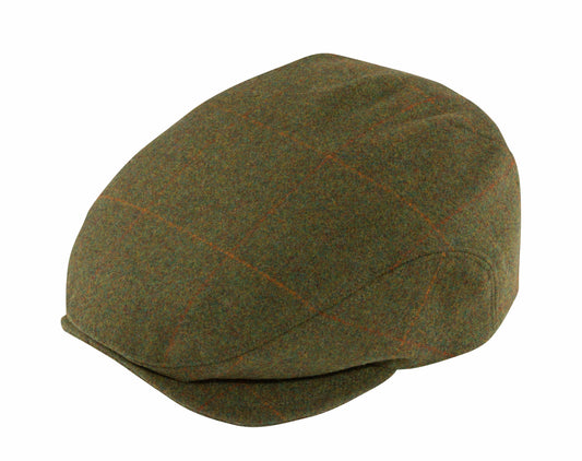 Alan Paine Combrook Tweed Flat Cap in Maple