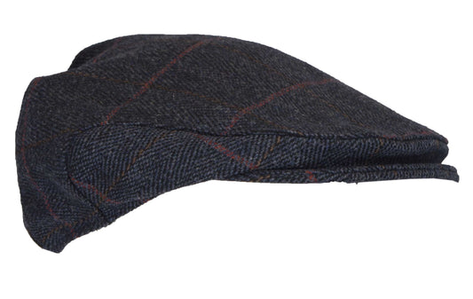 Walker & Hawkes Derby Tweed Flat Cap in Blue