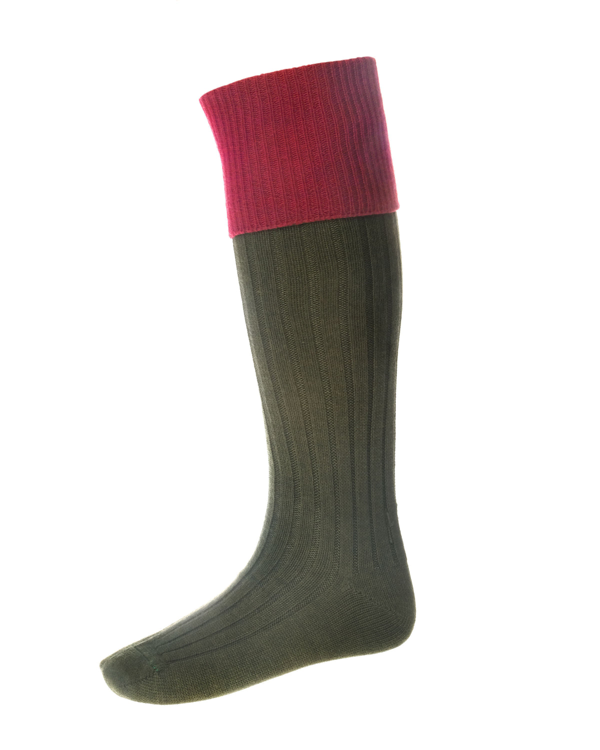 House of Cheviot Green & Red Lomond Pheasant Country Socks