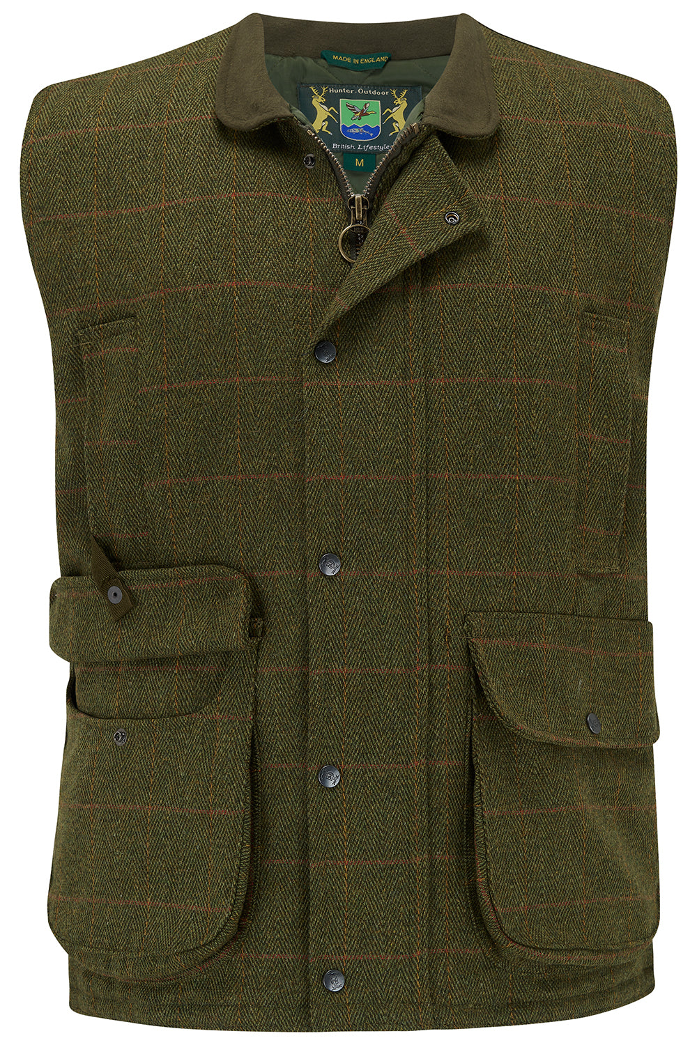 Tweed Outdoor Men's Green Shooting Tweed Gilet