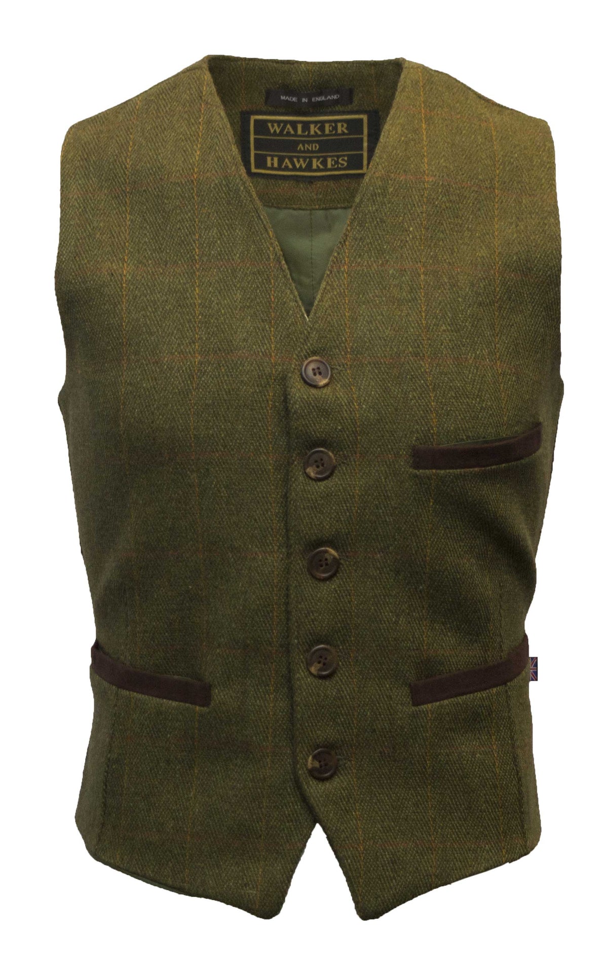 Walker & Hawkes Alcott Waistcoat in Dark Sage