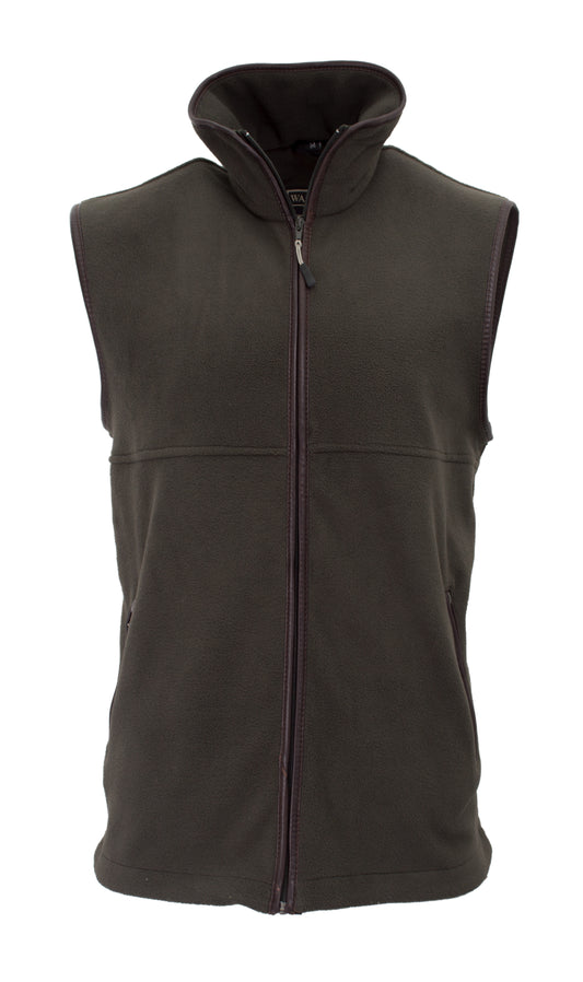 Walker & Hawkes Fleece Gilet In Olive