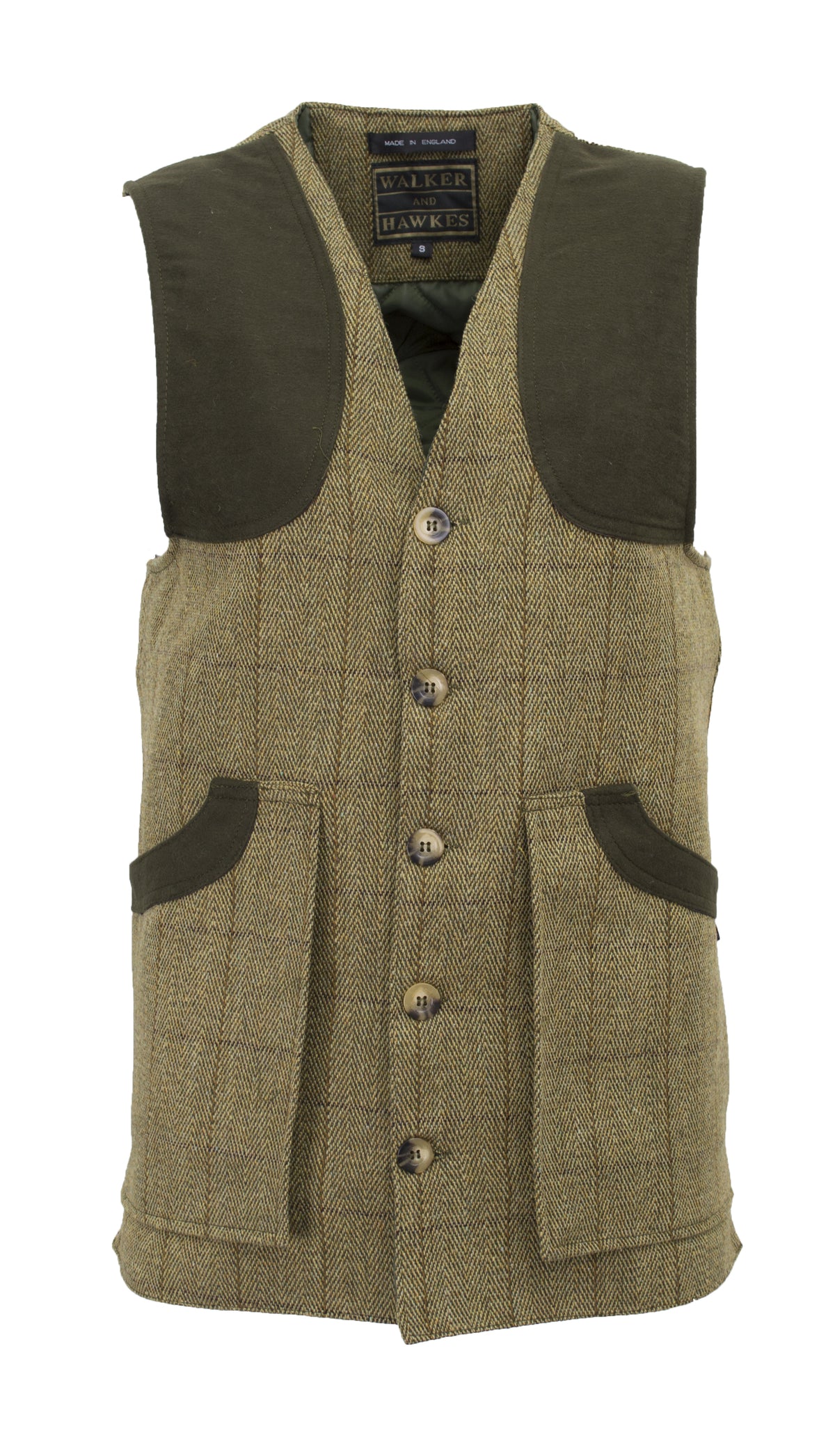 Walker & Hawkes Shooting Winston Waistcoat in Light Sage