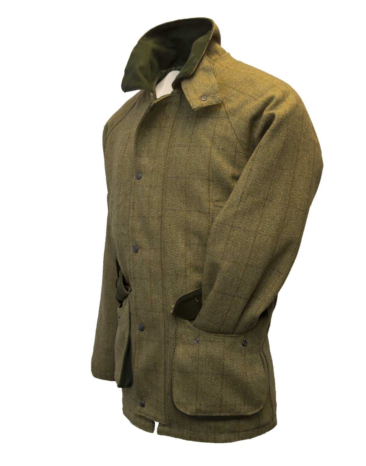 Walker & Hawkes Men's Derby Tweed Barlaston Jacket in Light Sage