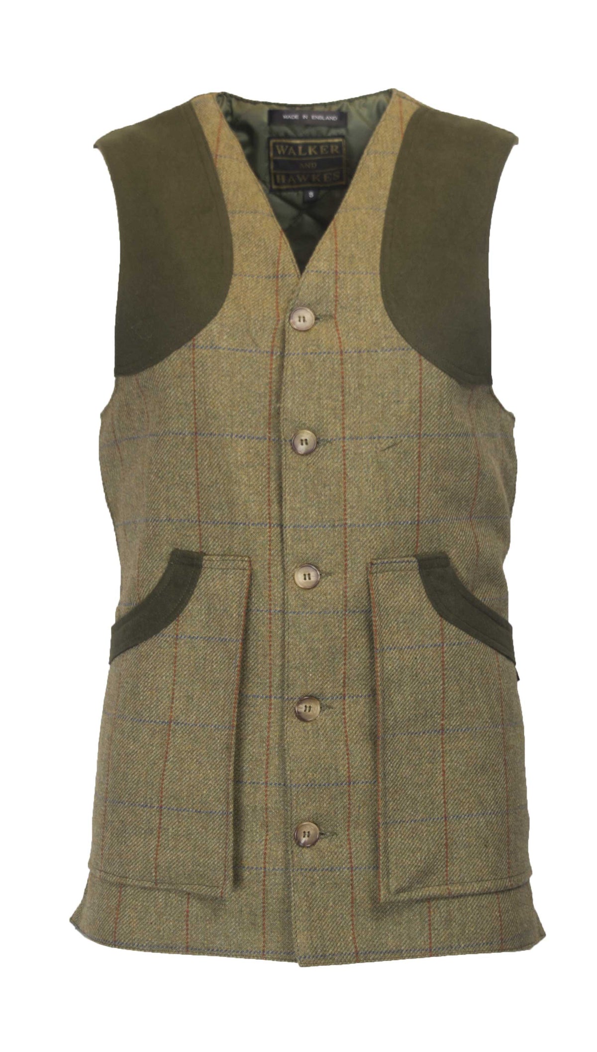 Walker & Hawkes Shooting Wintson Waistcoat in Forest Green