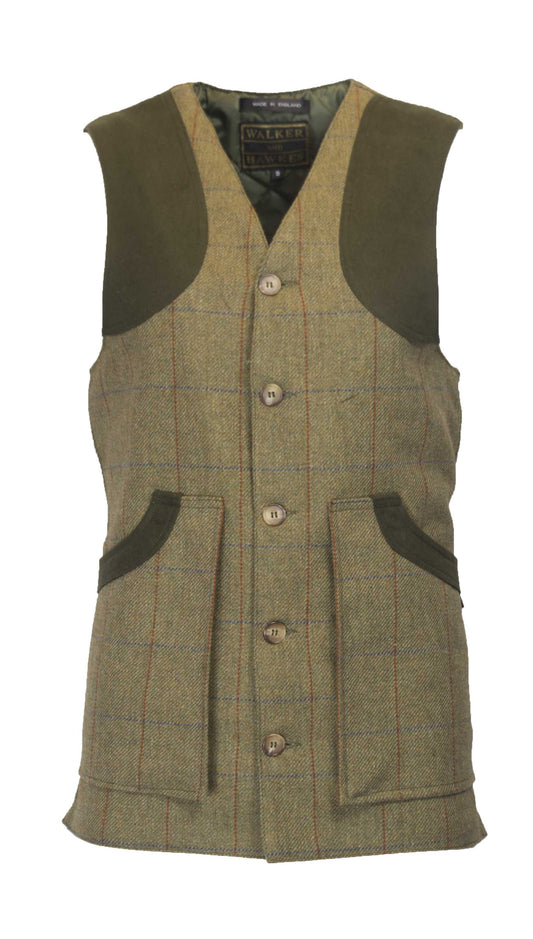 Walker & Hawkes Shooting Wintson Waistcoat in Forest Green