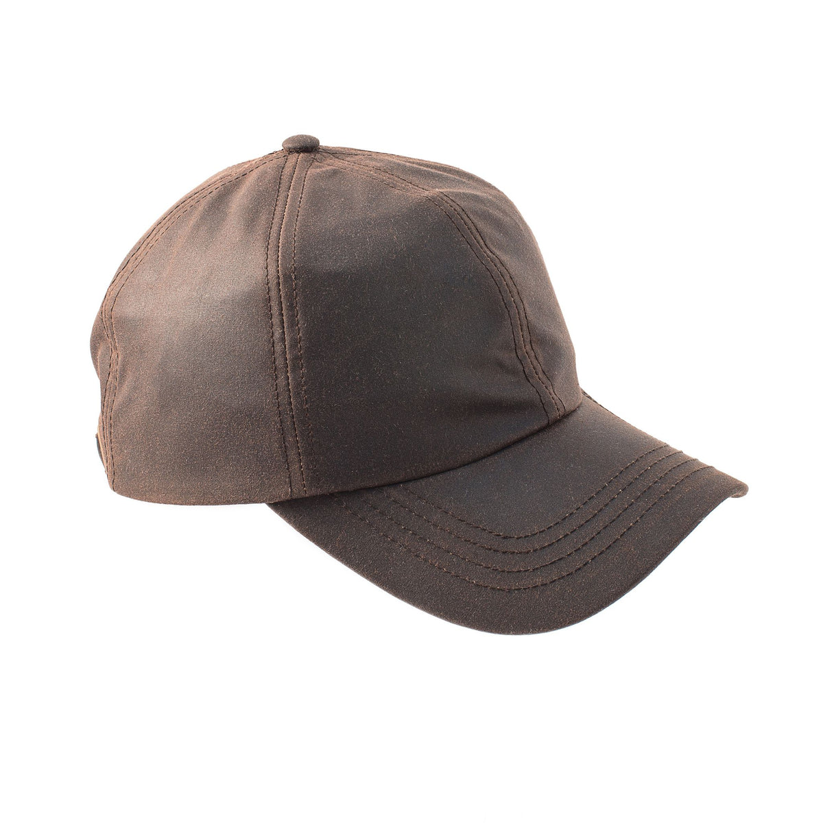 The 'Darley' Brown Waxed Baseball Cap